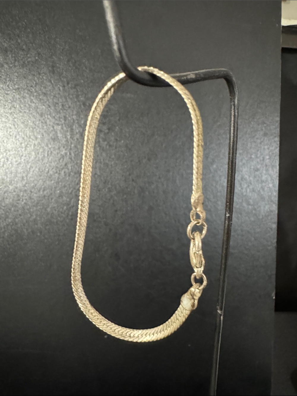 Gold Women's Herringbone Chain Bracelet